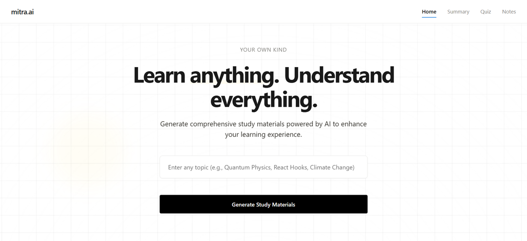 Mitra.ai : Your Everyday Study Buddy
