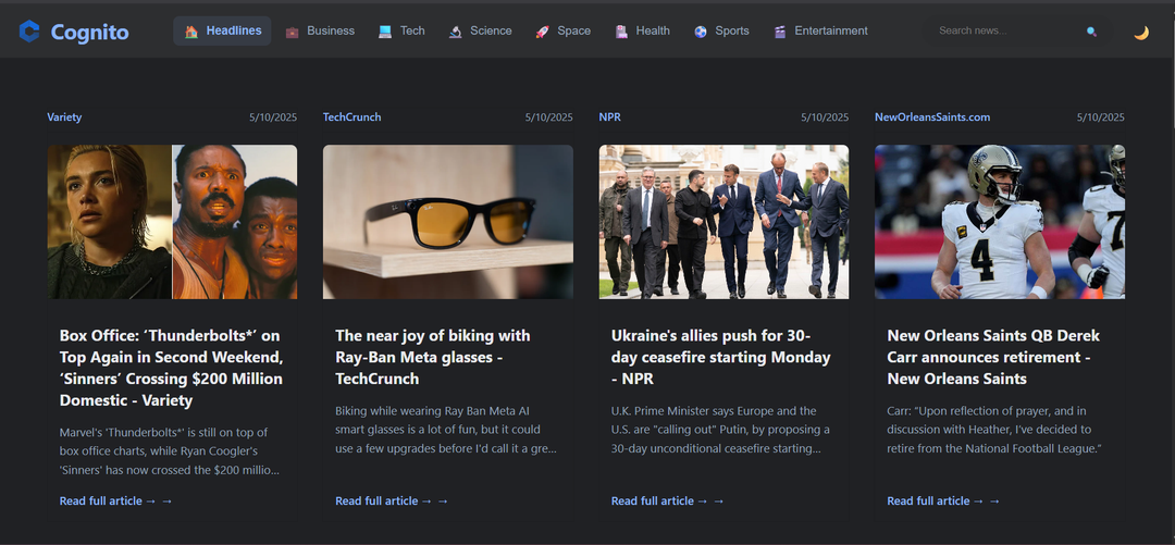 Cognito : A Dynamic News Application